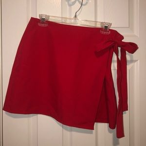 Boohoo Wrap Tie Skirt
